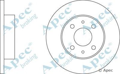 APEC BRAKING dsk100 -  Тормозной диск